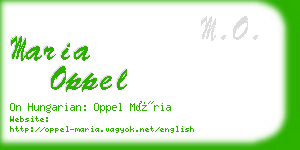 maria oppel business card